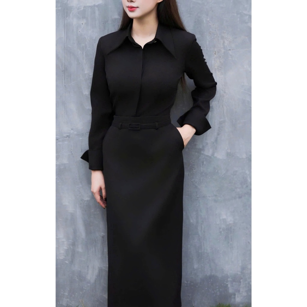 MINELEGÁNCE | SET ÁO SƠ MI & CHÂN VÁY BÚT CHÌ THANH LỊCH, SANG TRỌNG - MIN03