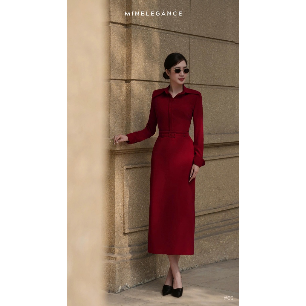 MINELEGÁNCE | SET ÁO SƠ MI & CHÂN VÁY BÚT CHÌ THANH LỊCH, SANG TRỌNG - MIN03