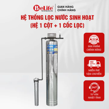 Hệ thống lọc nước sinh hoạt xử lý loại bỏ màu mùi, chất hữu cơ, thuốc trừ sâu cho nước máy & giếng khoan