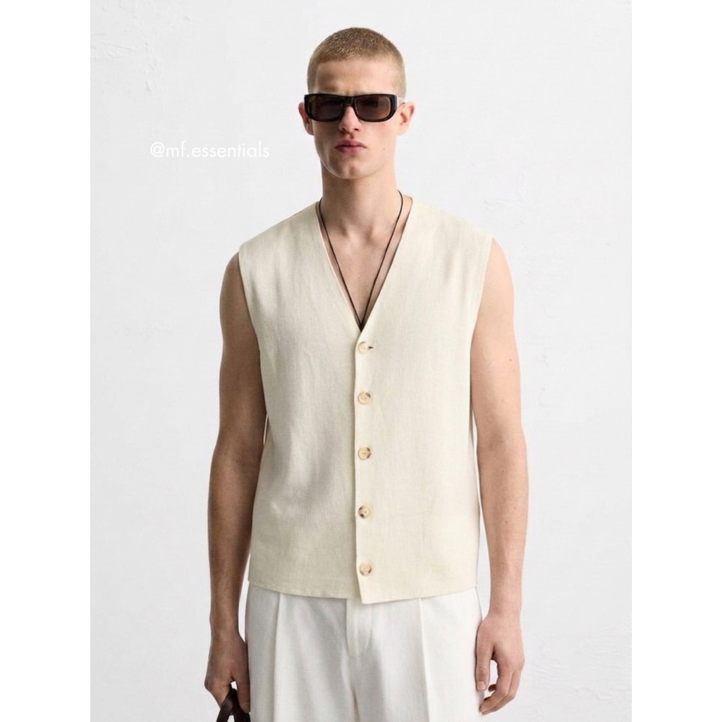 Cardigan nam MetaForm, Áo thun ba lỗ nam chất liệu vải cotton cao cấp, áo form rộng thoáng mát, dễ phối đồ