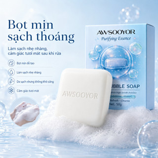 Xà phòng bọt tinh chất sạch thoáng 50g, da sạch mịn dễ chịu, làm sạch bụi bẩn bề mặt, dễ tạo bọt, dùng cho mặt