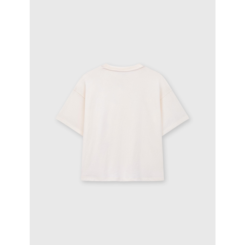 Áo phông bé gái CANIFA áo thun cotton dáng boxy có hình in 1TS26C004