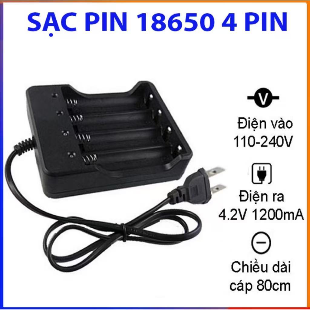 BỘ SẠC Pin2/4/6/8 KHAY SẠC CHO PIN 18650 ĐIỆN ÁP 3.7V~4.2V SIÊU TIỆN  Đế 4 Pin 18650,