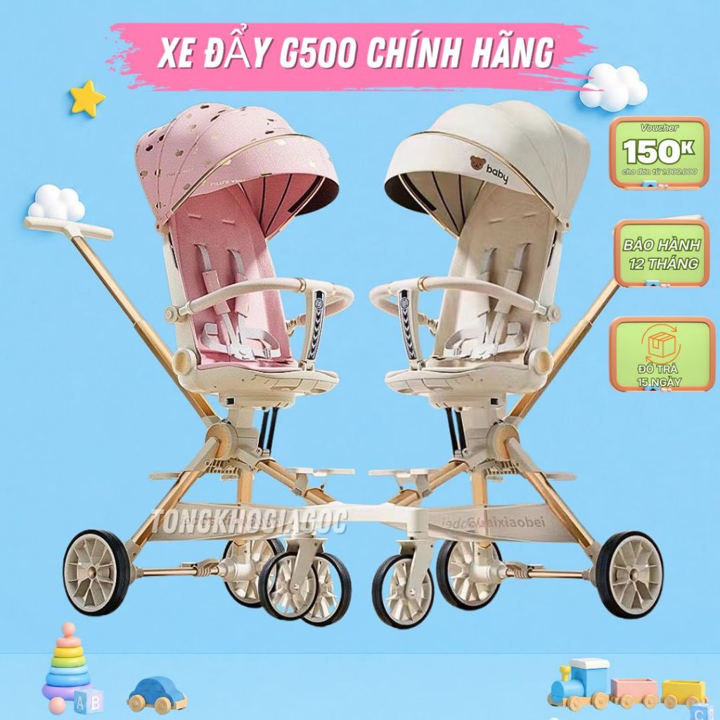 💥𝑴𝒊𝒆̂̃𝒏 𝑺𝒊́𝒑💥Xe đẩy cho bé sơ sinh G500-1 đủ màu có kèm bàn ăn dặm mẫu mới nhất  (full hộp đã lăp sẵn)