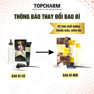 [DƯỠNG NHIỀU] Thuốc nhuộm tóc NÂU TÂY, VÀNG TÂY, NÂU MOCHA, NÂU GỖ, chuyên phủ tóc bạc cứng 10 màu TOPCHARM