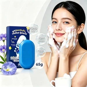 Xà Phòng Dok Anchan Blue Hỗ Trợ Làm Sáng Da 65g （Thật）Với Glutathione & Glycerin Dưỡng Ẩm Và Làm Mịn Da