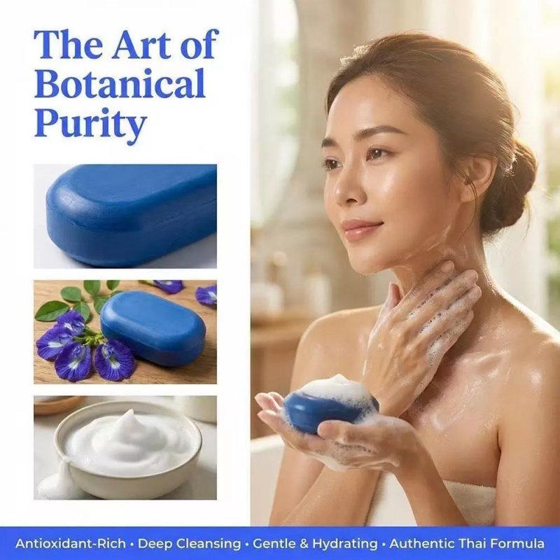 Xà Phòng Dok Anchan Blue Hỗ Trợ Làm Sáng Da 65g （Thật）Với Glutathione & Glycerin Dưỡng Ẩm Và Làm Mịn Da