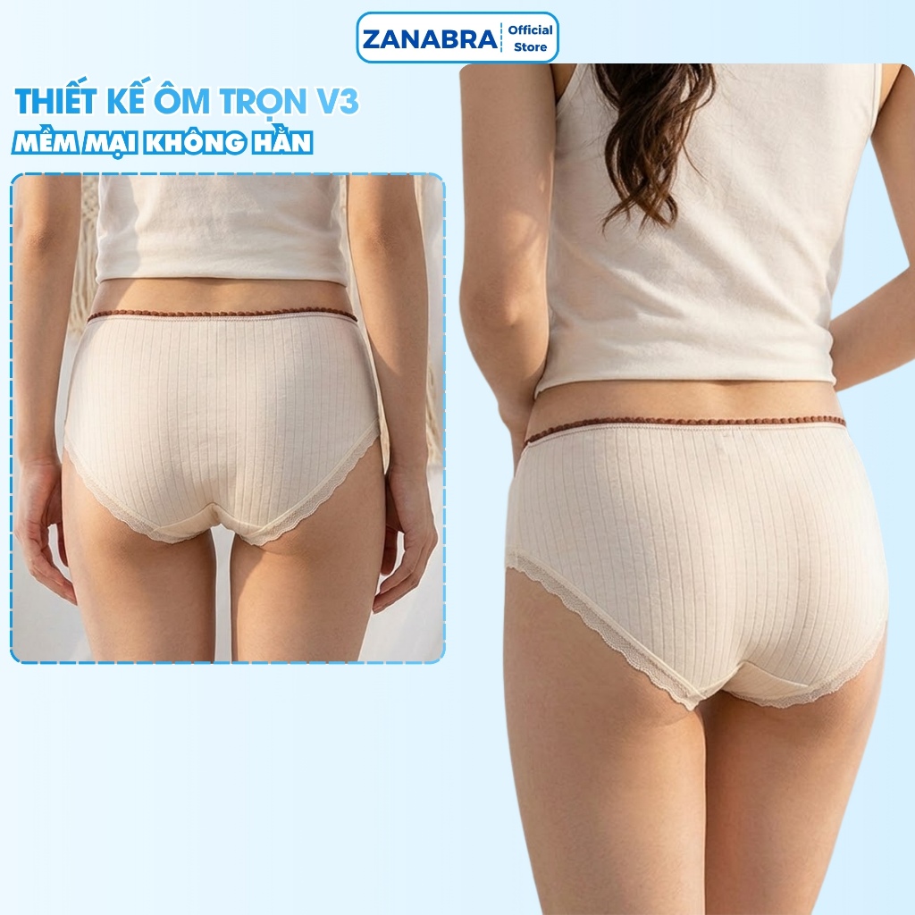 [ Xả Hàng ] Quần Lót Nữ Hình Gấu Đáng Yêu, Quần Lót Cotton Lưng Thun Vừa Đính Nơ ZANABRA L120