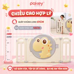 Quây Cũi Nhựa Gấp Gọn Khủng Long Cho Bé, Nhà Banh Cho Bé Tặng Kèm Thảm + Bóng + Vòng Bóng Rổ - Bảo Hành Trọn Đời — ảnh 2