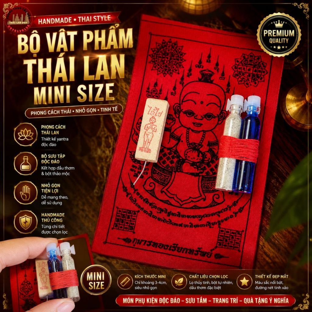 Combo Vật Phẩm Quà Tặng Mini Vải Đỏ Kèm Chai Nước Màu Trang Trí Để Bàn Làm Việc Nhỏ Gọn