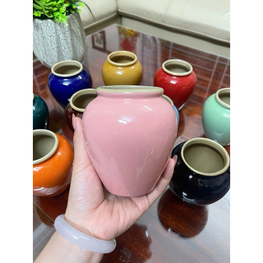 Lu nước 500ml nhiều màu – Ly gốm decor vintage