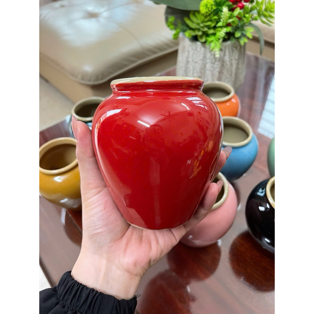 Lu nước 500ml nhiều màu – Ly gốm decor vintage