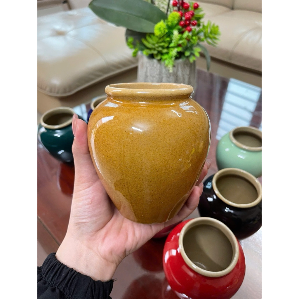 Lu nước 500ml nhiều màu – Ly gốm decor vintage