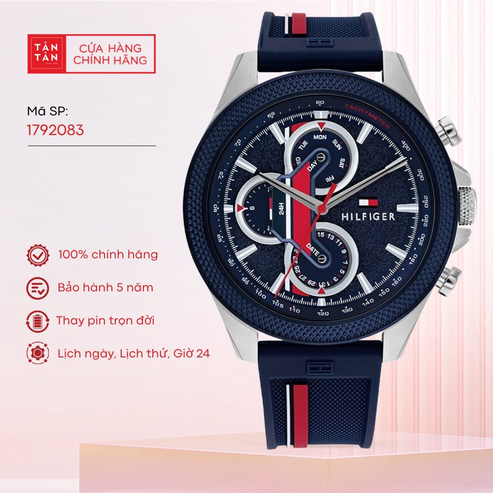 Đồng Hồ Nam Tommy Hilfiger Clark 1792083 Quartz 46mm - Đồng Hồ Tân Tân