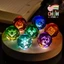 Quả Cầu Pha Lê VISION GENSHIN IMPACT đèn ngủ LED đế gỗ thủy tinh quà tặng game