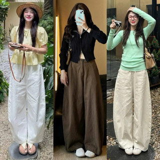 Quần Kaki Harem ForgirlStudio Dáng Ngố Ống Rộng, Chất Kaki Dày Dặn T219
