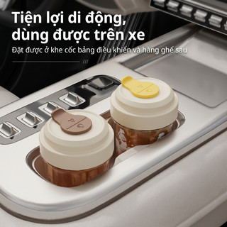 Cốc Cà Phê Đá Lạnh Kèm 450ml Cà phê đá tự do Có Nắp Niêm Phong Khay Đá Khuôn Cốc Nước Cốc Đá Chống Rò Rỉ Uống Nhựa