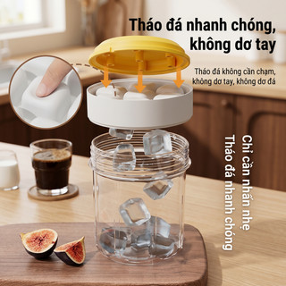 Cốc Cà Phê Đá Lạnh Kèm 450ml Cà phê đá tự do Có Nắp Niêm Phong Khay Đá Khuôn Cốc Nước Cốc Đá Chống Rò Rỉ Uống Nhựa