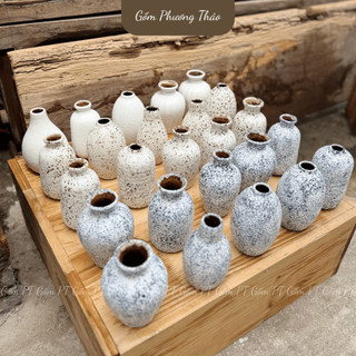 Bình Hoa Mini RUSTIC Nhiều Kiểu Dáng Men Sần Bát Tràng