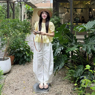 Quần Kaki Harem ForgirlStudio Dáng Ngố Ống Rộng, Chất Kaki Dày Dặn T219