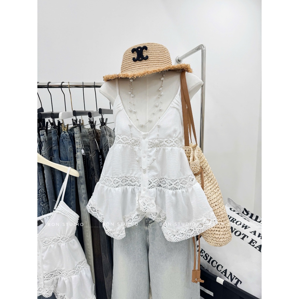 ÁO NỮ PHỐI REN BÈO TẦNG DỊU DÀNG TIỂU THƯ | OUTFIT DẠO PHỐ SIÊU XINH | HOT TREND BY CHAMIE STORE