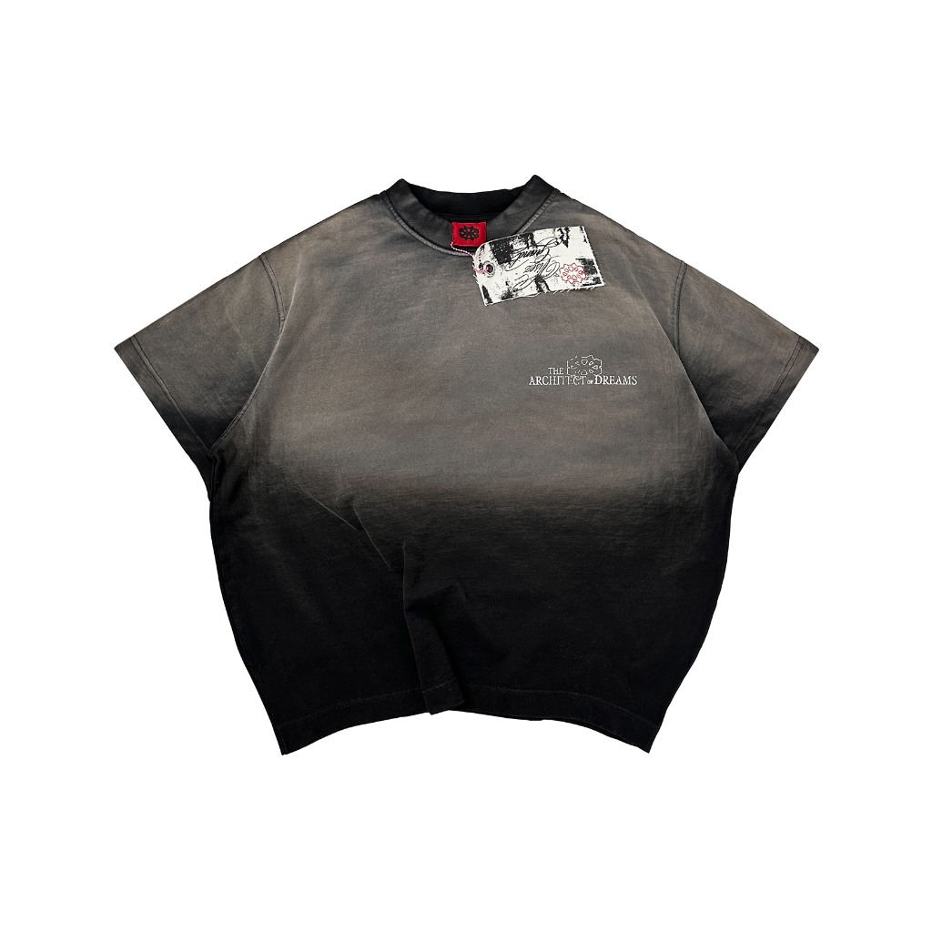 Áo thun WASH BOXY Unisex DREVE " ARCHITECT " // BLACK // 100% Cotton