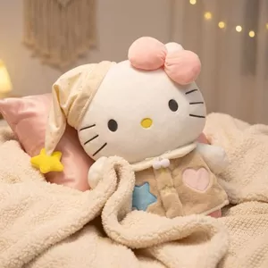 Gấu Bông Hello Kitty Đồ Ngủ Dễ Thương, Thú Nhồi Bông Hello Kitty Áo Mũ Ngủ Cao Cấp Làm Gấu Ôm Ngủ Cho Bé, Bạn Gái