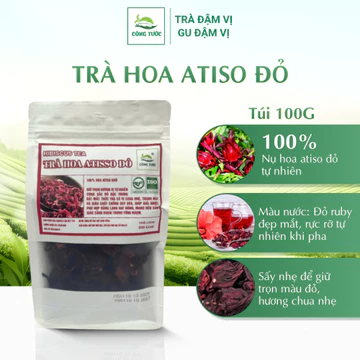 Trà hoa Atiso đỏ Hibiscus sấy khô cao cấp, hỗ trợ làm đẹp giảm lão hóa | TRÀ CÔNG TƯỚC