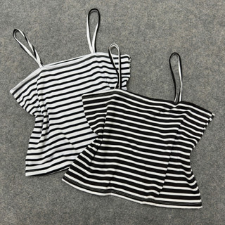 Áo Hai Dây Bigsize Nữ Kẻ Sọc Ngang (KHÔNG MÚT) Vải Thun Co Giãn Dáng Croptop Thể Thao A356