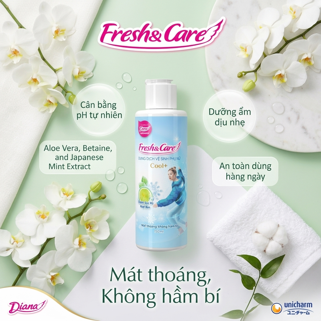 DDVSPN❄️ DIANA FRESH & CARE COOL+ 150ml | MÁT THOÁNG KHÔNG HẦM BÍ ❄️