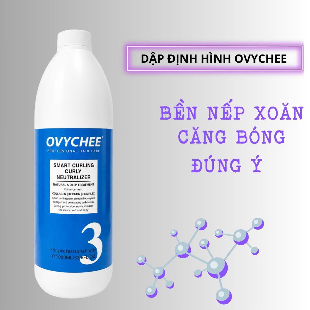 Bộ Thuốc Uốn Tóc OVYCHEE 1000ml | Tạo Sóng Xoăn, Giữ Nếp, Phù Hợp Salon Chuyên Nghiệp.