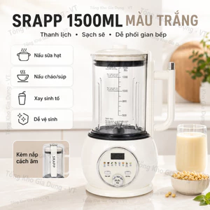 Máy Làm Sữa Hạt Đa Năng SHAPP 8 Chế Độ, Điều Khiển Núm Xoay Cơ, Có Màn Hình Hiển Thị Thời Gian, Dễ Vệ Sinh