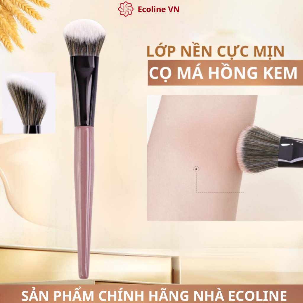 Ecoline Cọ má hồng kem cọ tạo khối vát nghiêng cọ phấn phủ đánh má hồng