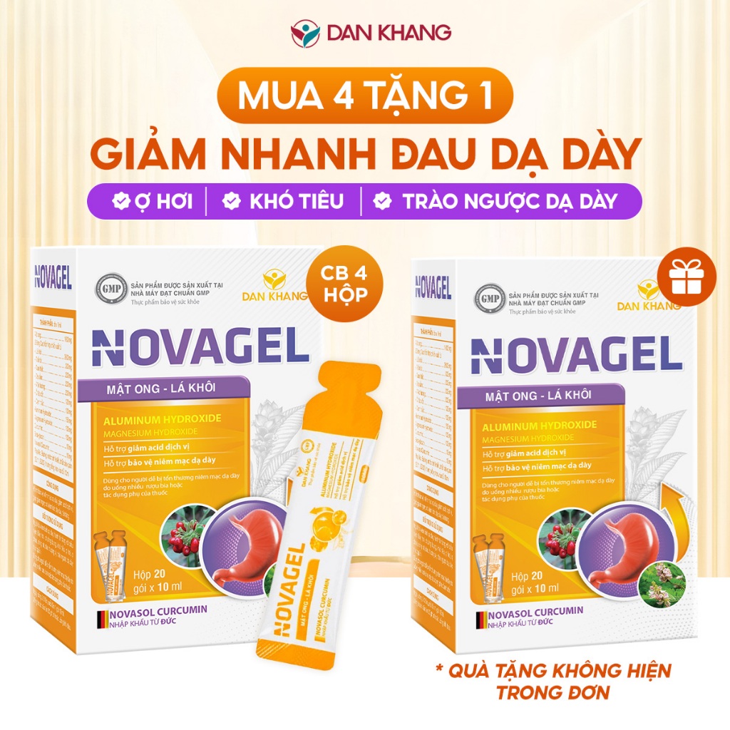 Gói uống dung dịch nghệ mật ong giảm đau dạ dày giảm trào ngược dạ dày ...
