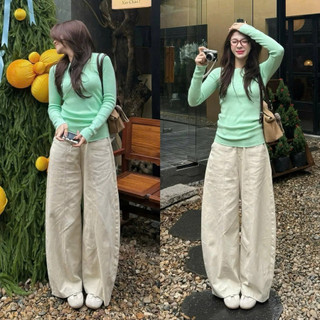 Quần Kaki Harem ForgirlStudio Dáng Ngố Ống Rộng, Chất Kaki Dày Dặn T219