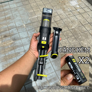 Máy hút bụi cầm tay Ryobi 4V - Tặng kèm 2 pin 4v - Máy hút bụi ô tô, gia đình hàng bãi Úc chuẩn zin