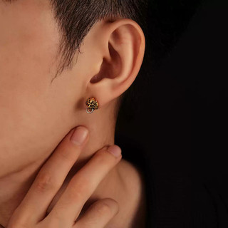 SNUOFO - Khuyên tai nam hình thú thần thoại Trung Hoa thép titan cổ điển phong cách đường phố độc cá tính cao cấp
