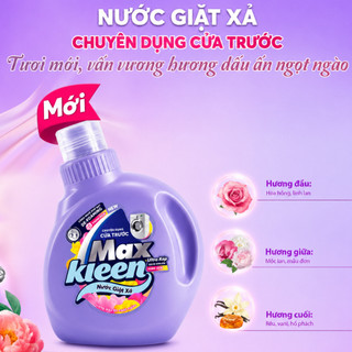 NƯỚC GIẶT XẢ MAXKLEEN 2IN1 120G | COMBO 3 CHAI | GIẶT SẠCH THƠM LÂU CHO MÁY GIẶT CỬA TRƯỚC ÍT BỌT
