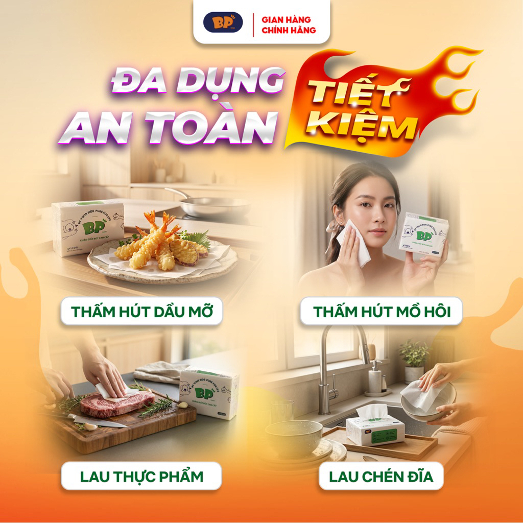 Thùng 30 Gói Giấy Rút Cao Cấp BP Tissue 270 Tờ Chất Liệu Nguyên Sinh Mềm Mịn An Toàn Cho Da