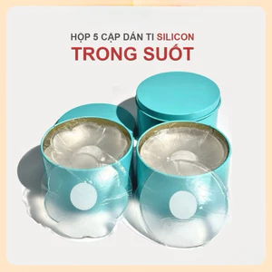 Dán ti silicon Nha đam trong veo. hộp 5 đôi. bám dính tốt.