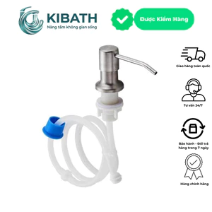 Bộ Vòi Bơm Nước Rửa Chén Gắn Chậu Inox 304, Dụng Cụ Hút Xà Phòng Dây Nối Dài Dùng Trực Tiếp