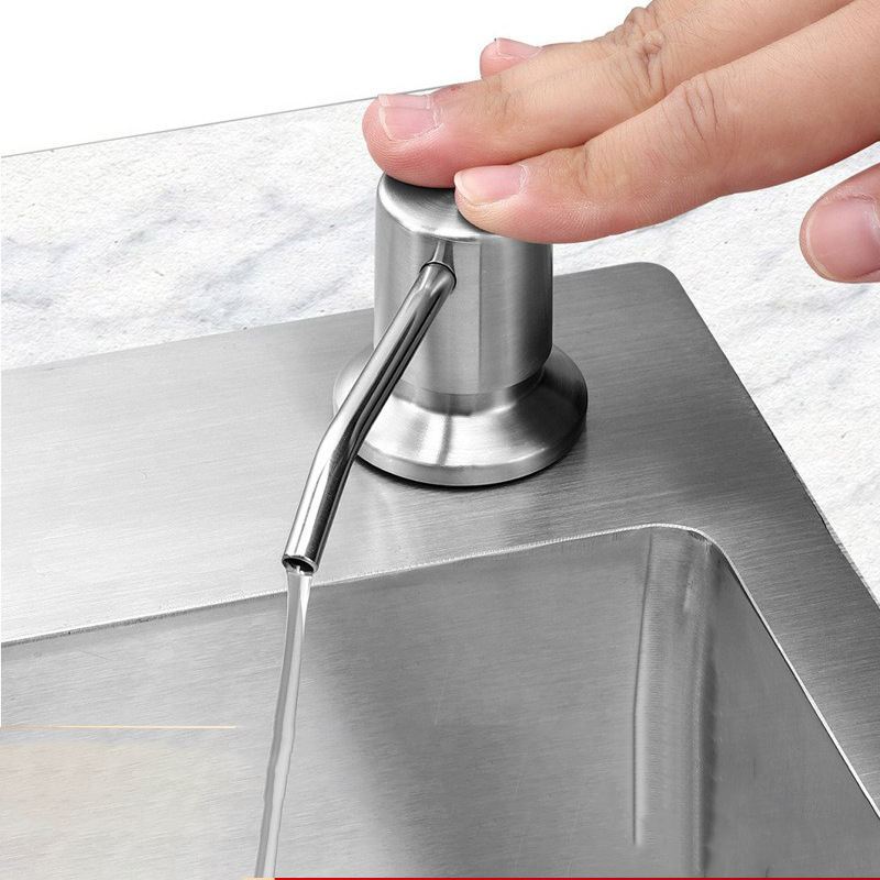 Bộ Vòi Bơm Nước Rửa Chén Gắn Chậu Inox 304, Dụng Cụ Hút Xà Phòng Dây Nối Dài Dùng Trực Tiếp