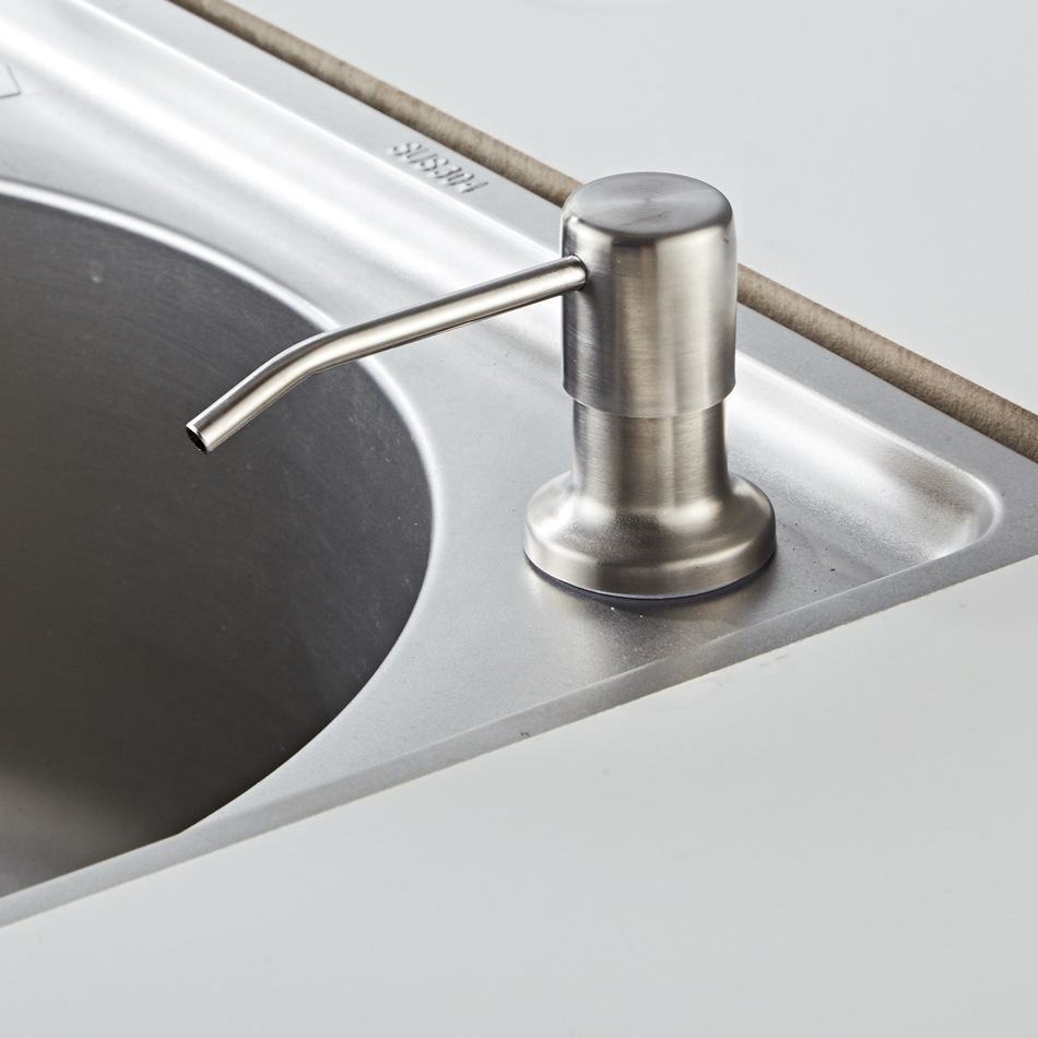 Bộ Vòi Bơm Nước Rửa Chén Gắn Chậu Inox 304, Dụng Cụ Hút Xà Phòng Dây Nối Dài Dùng Trực Tiếp