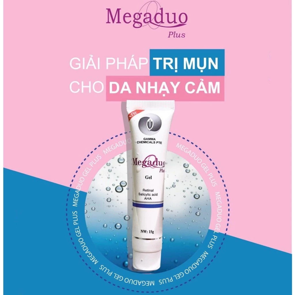 Megaduo Plus Gamma 15g - Gel Giảm Mụn Ẩn, Thâm, Đầu Đen Cho Da Dầu Mụn