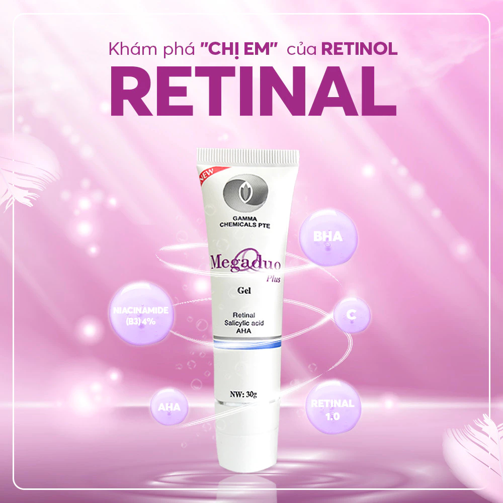 Megaduo Plus Gamma 15g - Gel Giảm Mụn Ẩn, Thâm, Đầu Đen Cho Da Dầu Mụn