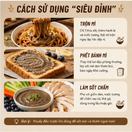 Bơ Đậu Phộng Mè Đen JU BI DA 200g Nội Địa Trung - Sốt Chấm Thần Thánh, Béo Bùi Khó Cưỡng