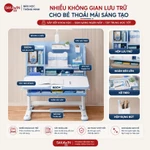 [Bản cải tiến] Bộ bàn học chống gù Sakawin A16 Cải tiến Bàn học chống gù có giá sách Nâng hạ tay quay cao cấp Tiện lợi — ảnh 6