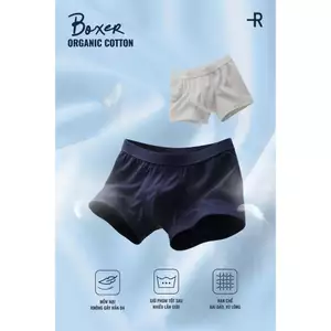 Quần Lót Nam Organic Cotton Trơn Phối Lưng Form Boxer - Routine 10S25UND001