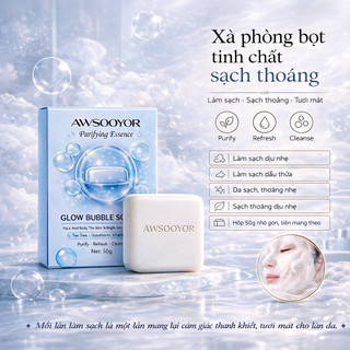 Xà phòng bọt tinh chất sạch thoáng, cho da sạch thoáng hơn, làm sạch nhẹ nhàng, dùng cho mặt và cơ thể 50g, bọt