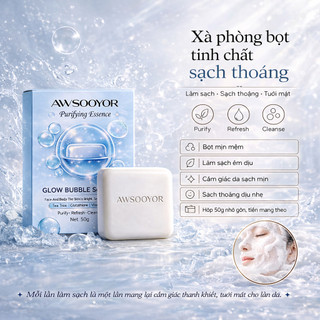 Xà phòng bọt tinh chất sạch thoáng 50g, dùng cho mặt và cơ thể, sạch thoáng tươi mát, làm sạch dịu nhẹ, bọt mịn